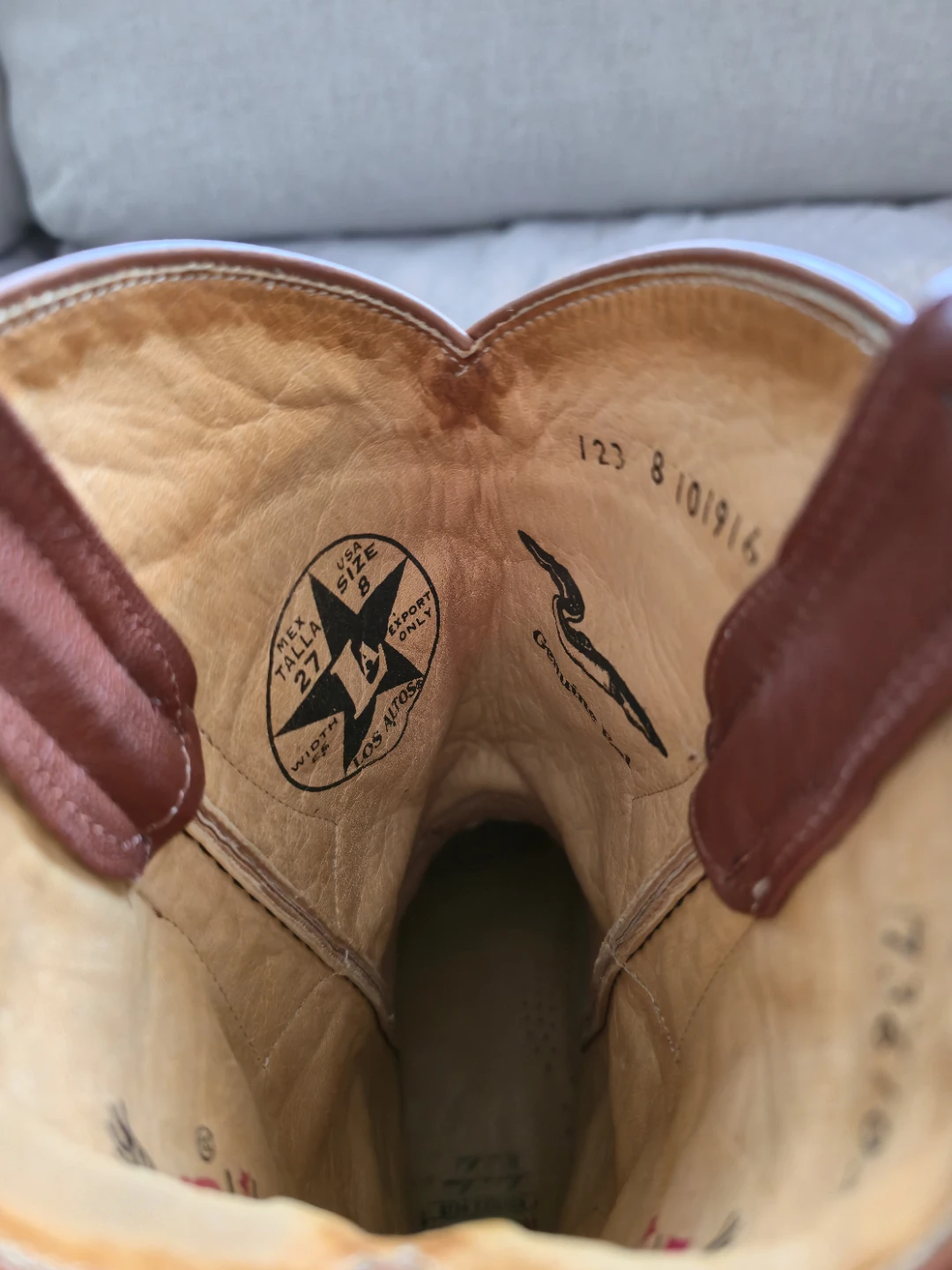 Los Altos Boots Western Wear Leather Cowboy Boots - Size 8 B - photo 4