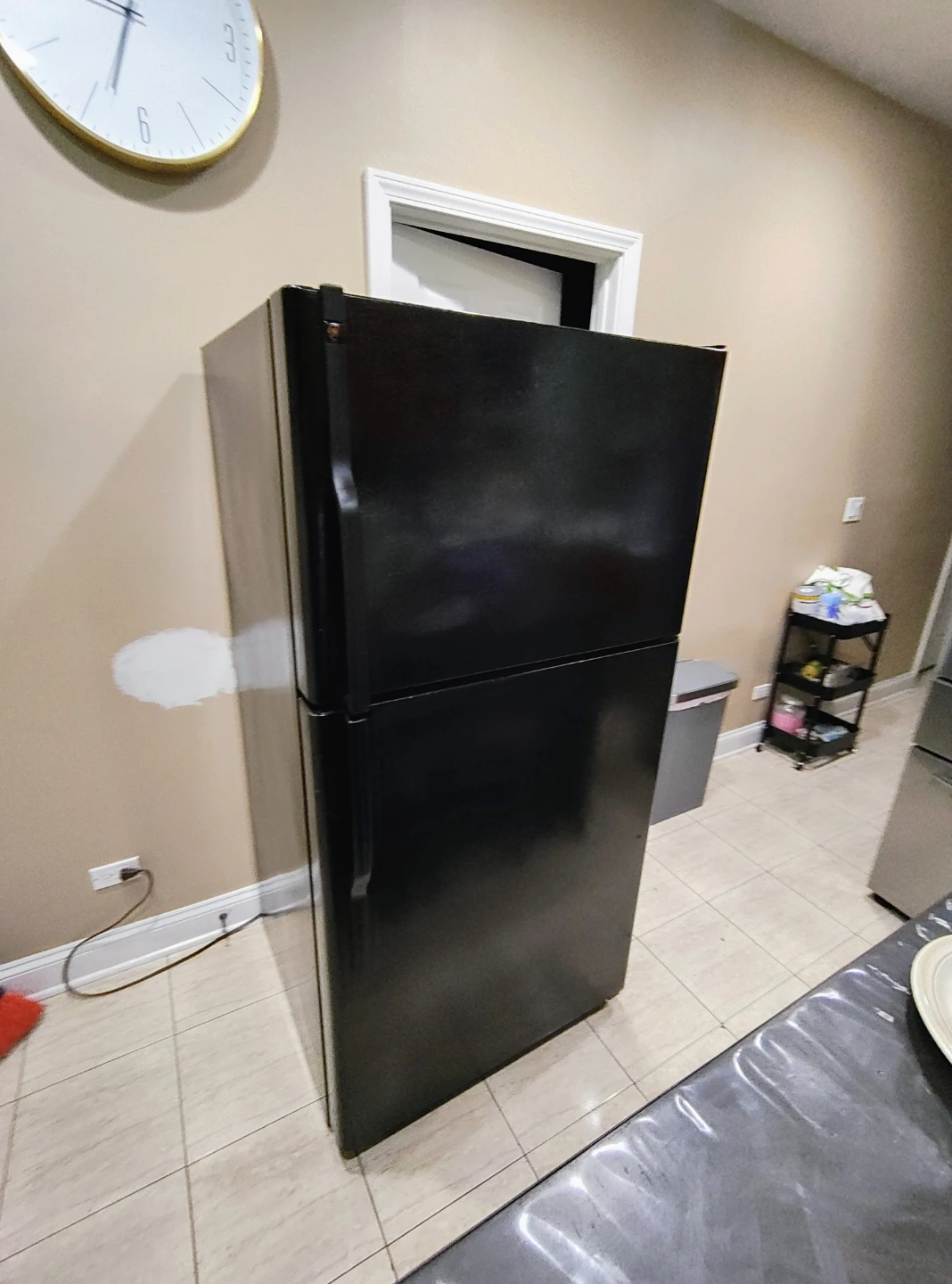 Black Top-Freezer Refrigerator - photo 5