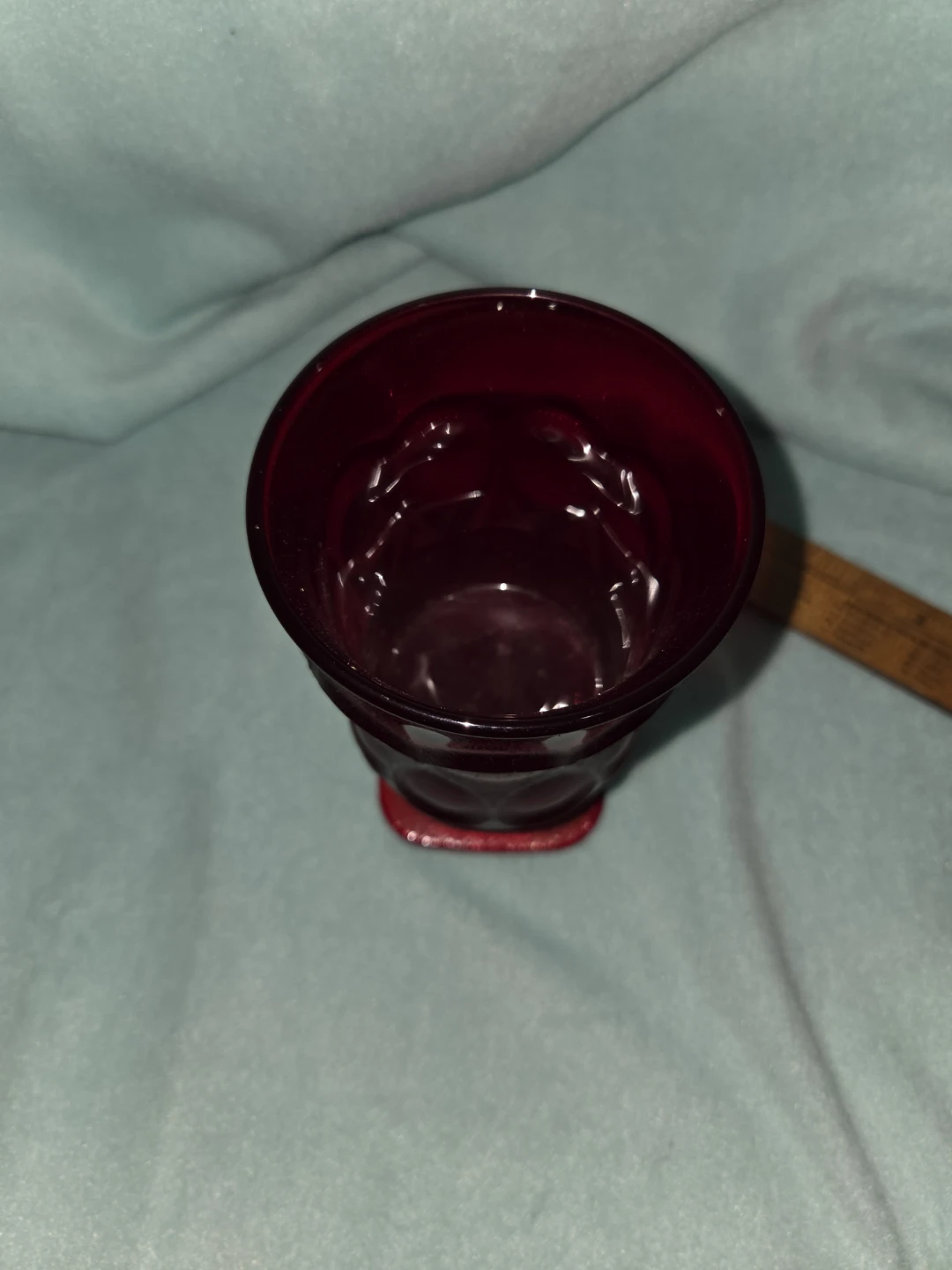 Ruby Red Glass Goblet - photo 2