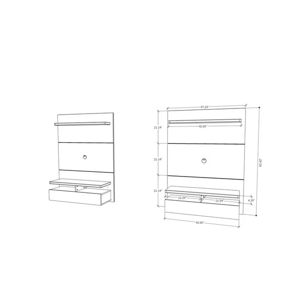 Wall Mounted TV Stand with Shelves - photo 4
