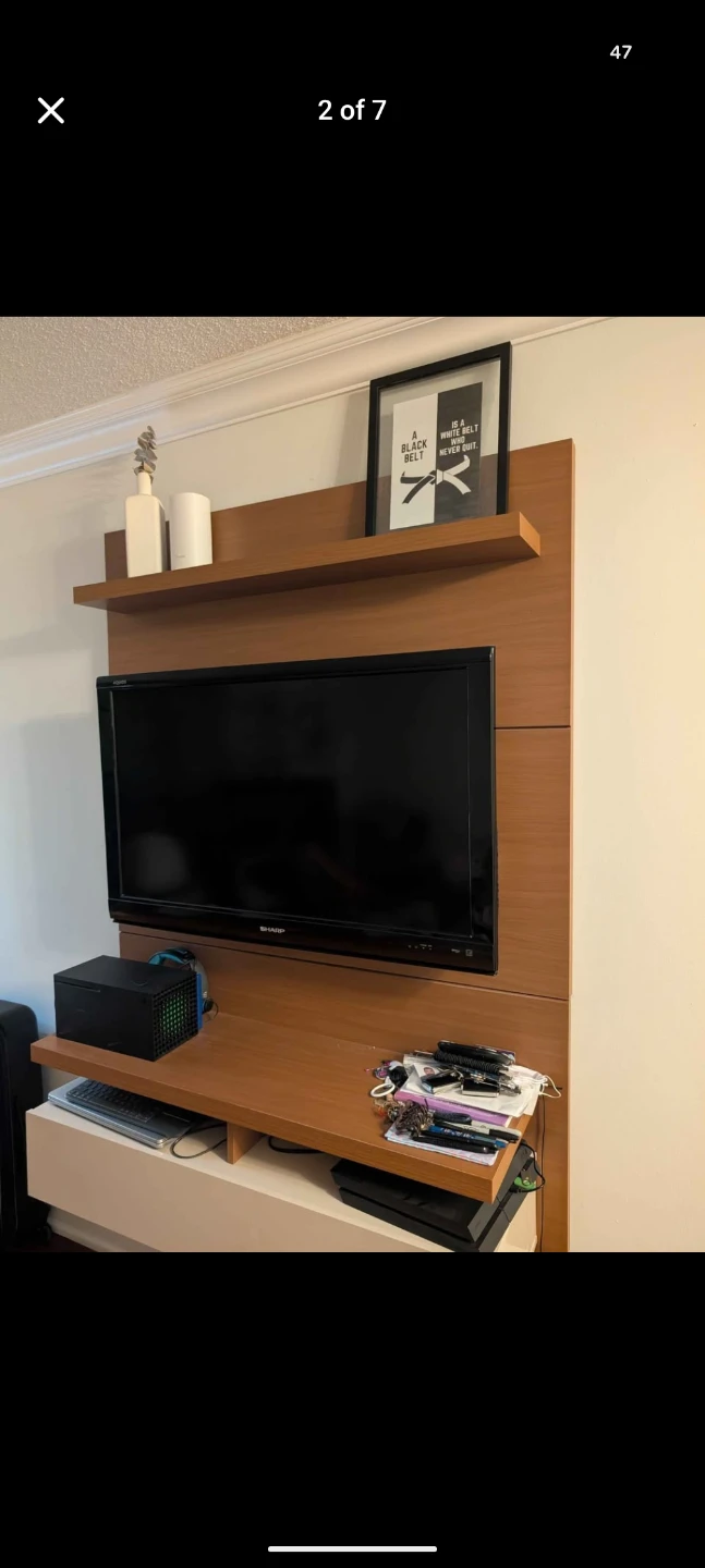 Wall Mounted TV Stand with Shelves - photo 5