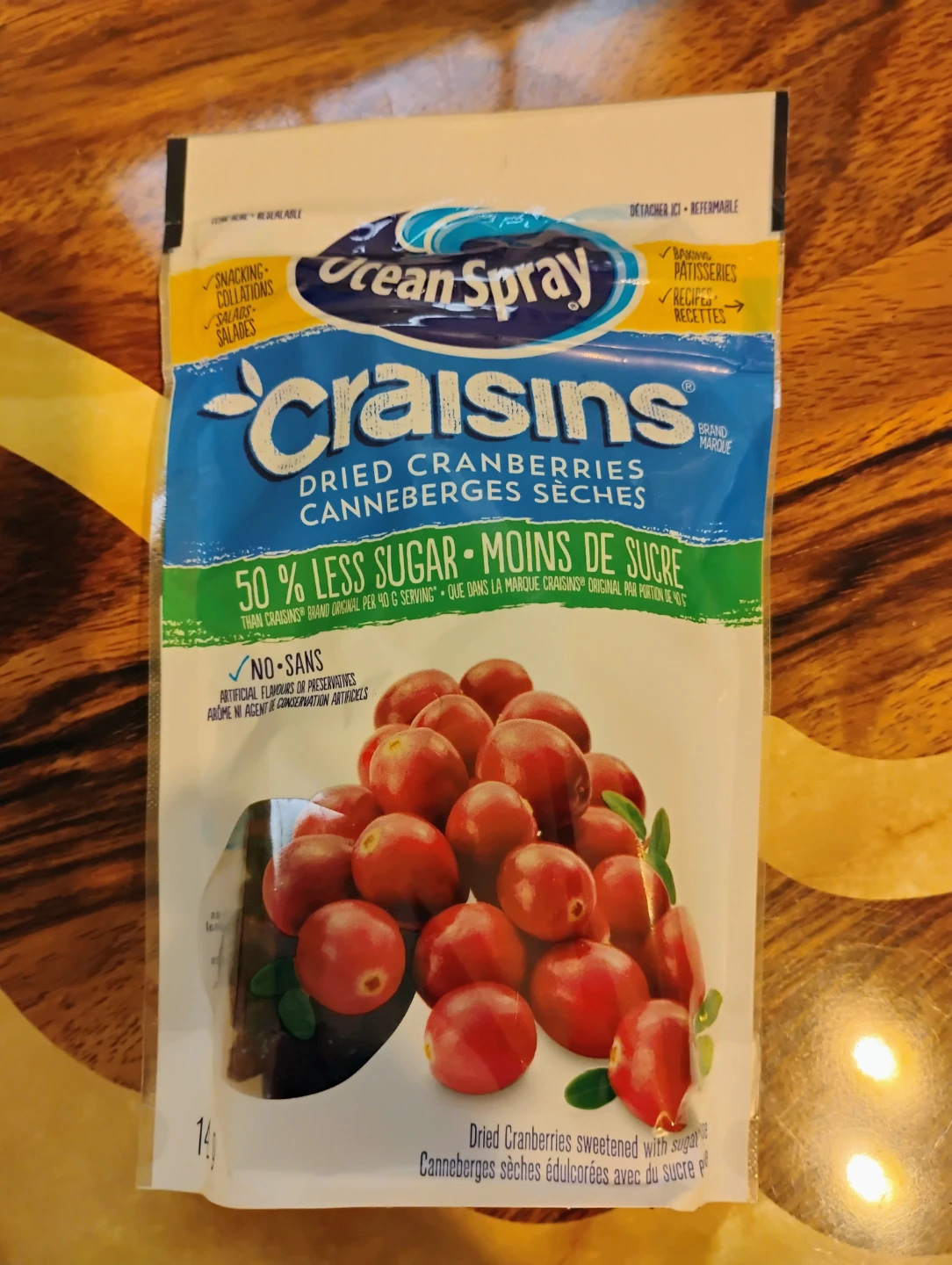 Ocean Spray Craisins Dried Cranberries 50% Less Sugar