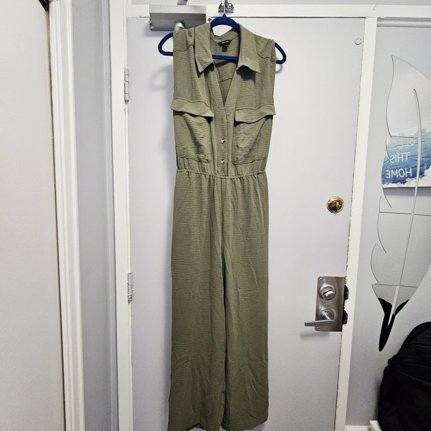 R&W Olive Green Sleeveless Jumpsuit