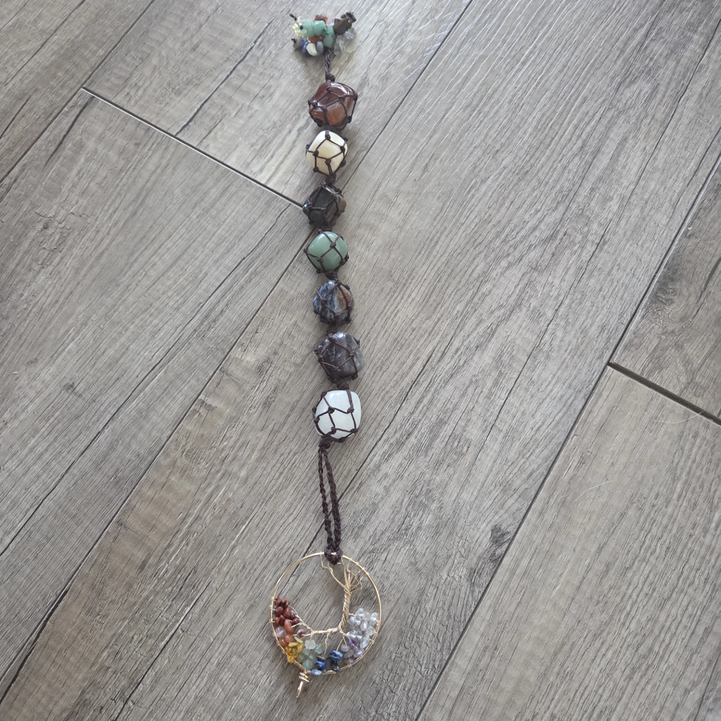 Crystal Gemstone Tree of Life Wall Hanging