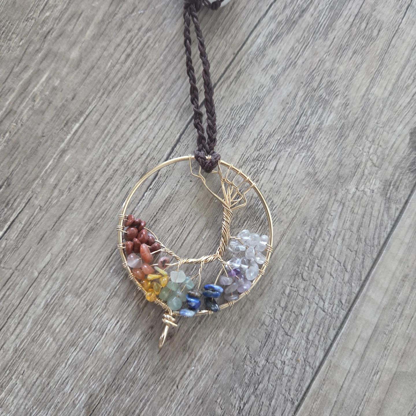 Crystal Gemstone Tree of Life Wall Hanging - photo 4
