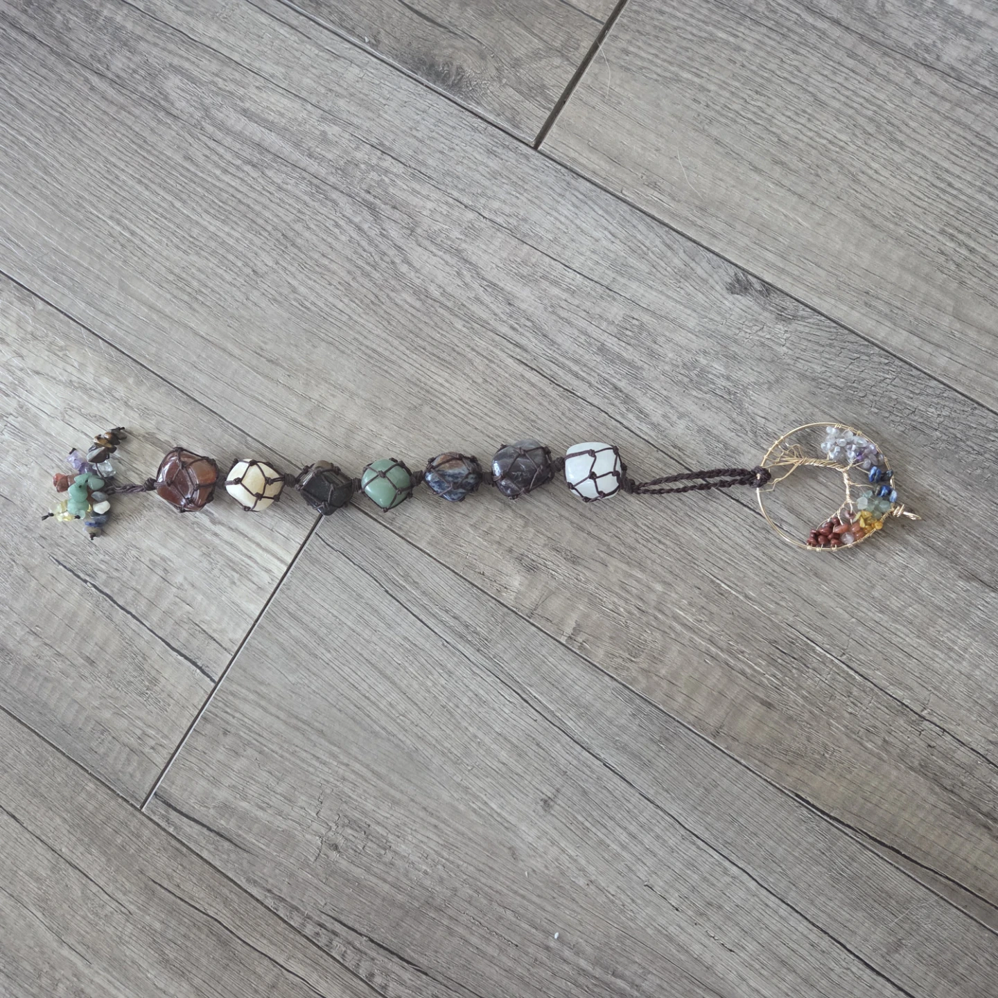 Crystal Gemstone Tree of Life Wall Hanging - photo 5