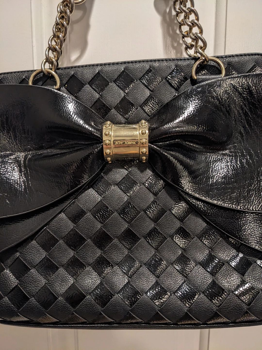Betsey Johnson Black Tote Bag with Bow Accent - photo 2