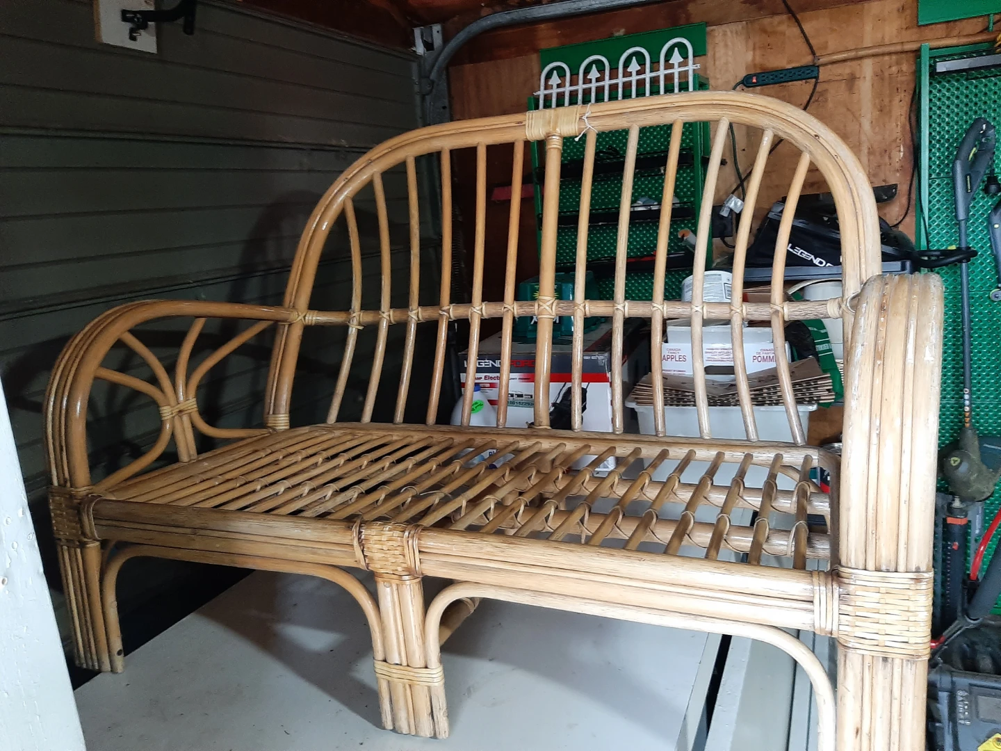 Rattan Loveseat with Cushions - photo 2