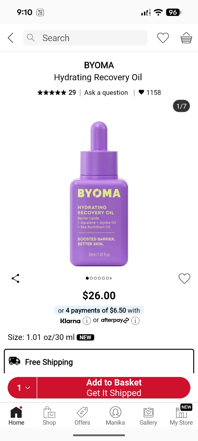 BYOMA Hydrating Recovery Oil - photo 3
