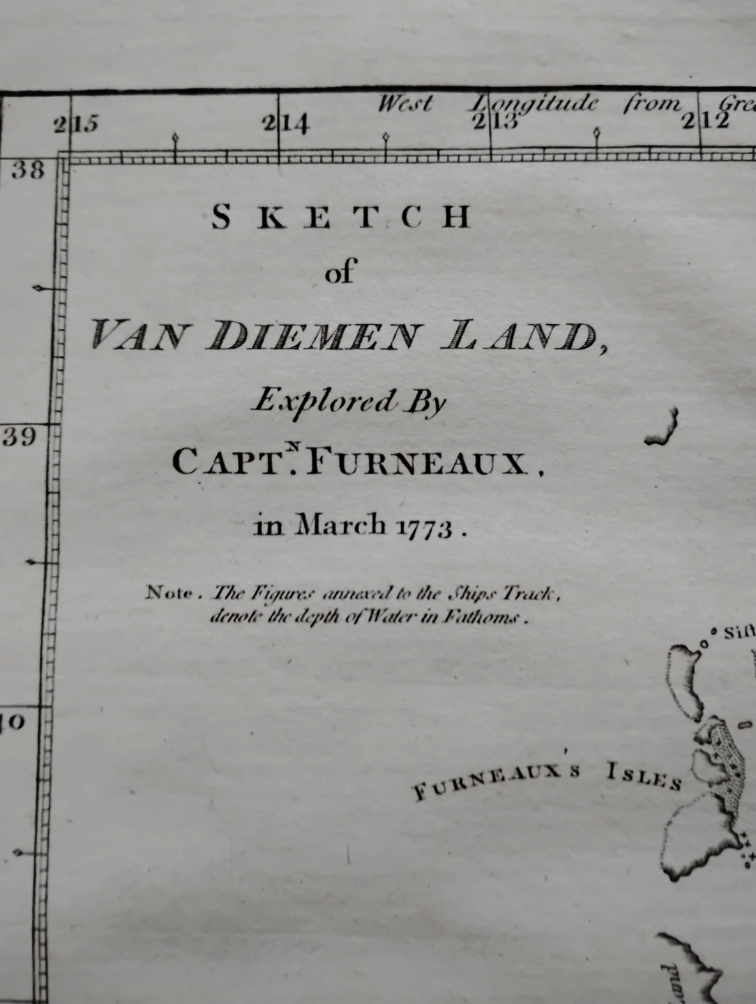 Sketch of Van Diemen Land by Capt. Furneaux, 1777 Map - photo 3