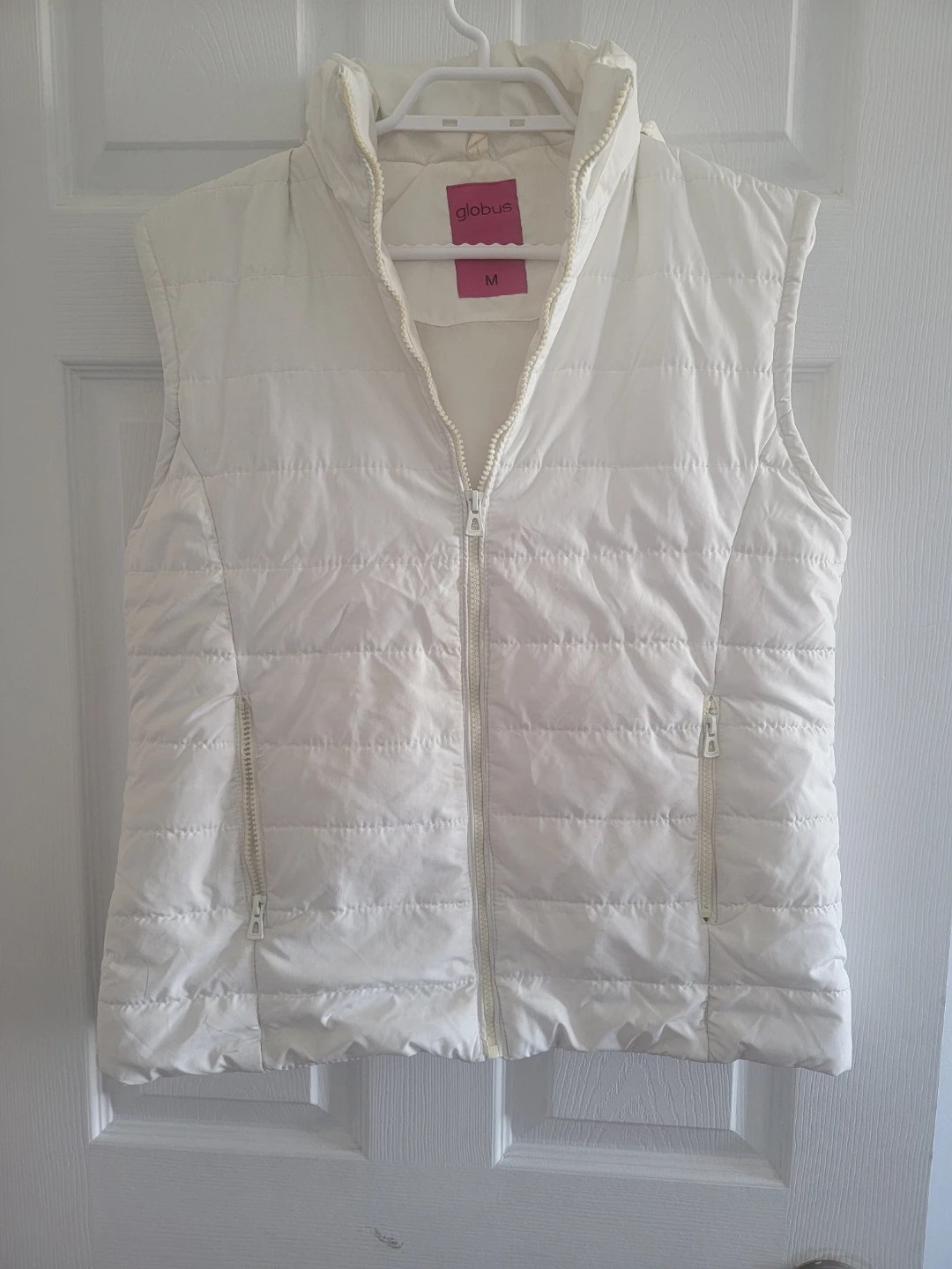 Globus Puffer Vest - White - Size M