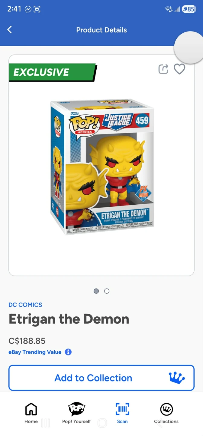 Funko Pop! Heroes Justice League Etrigan the Demon #459