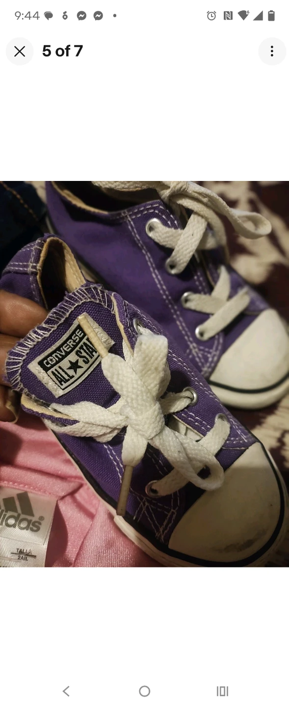 Bundle Converse All Star Purple Low Top Sneakers - photo 5