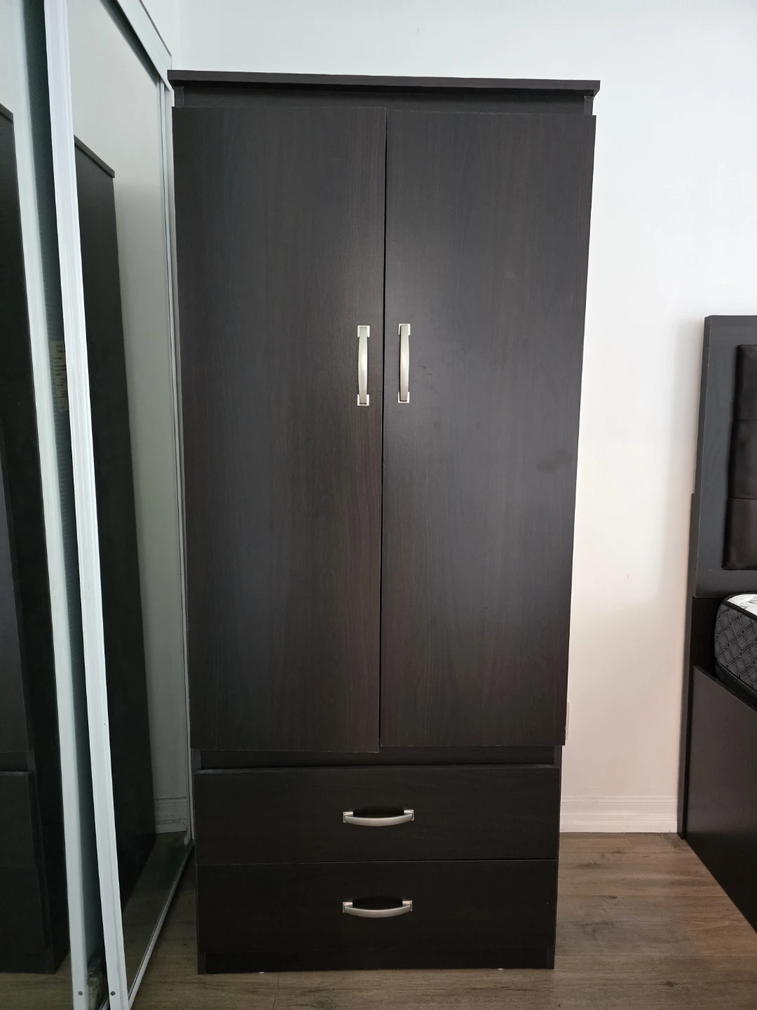 Custom made Hardwood 70inch Wardrobe - Like New - photo 2