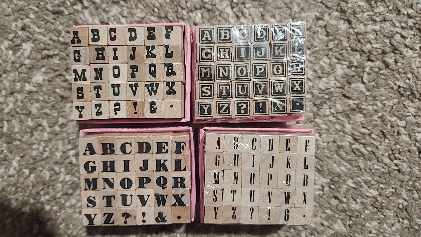 Alphabet Stamp Set - 4 Packs