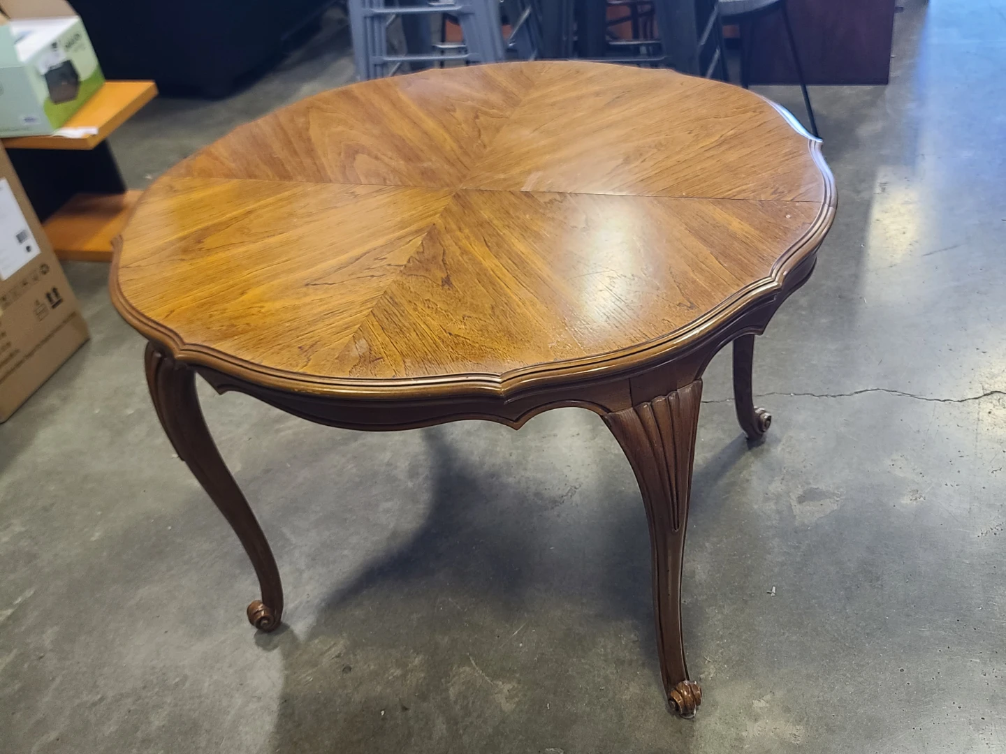 Vintage Oval Wood Dining Table