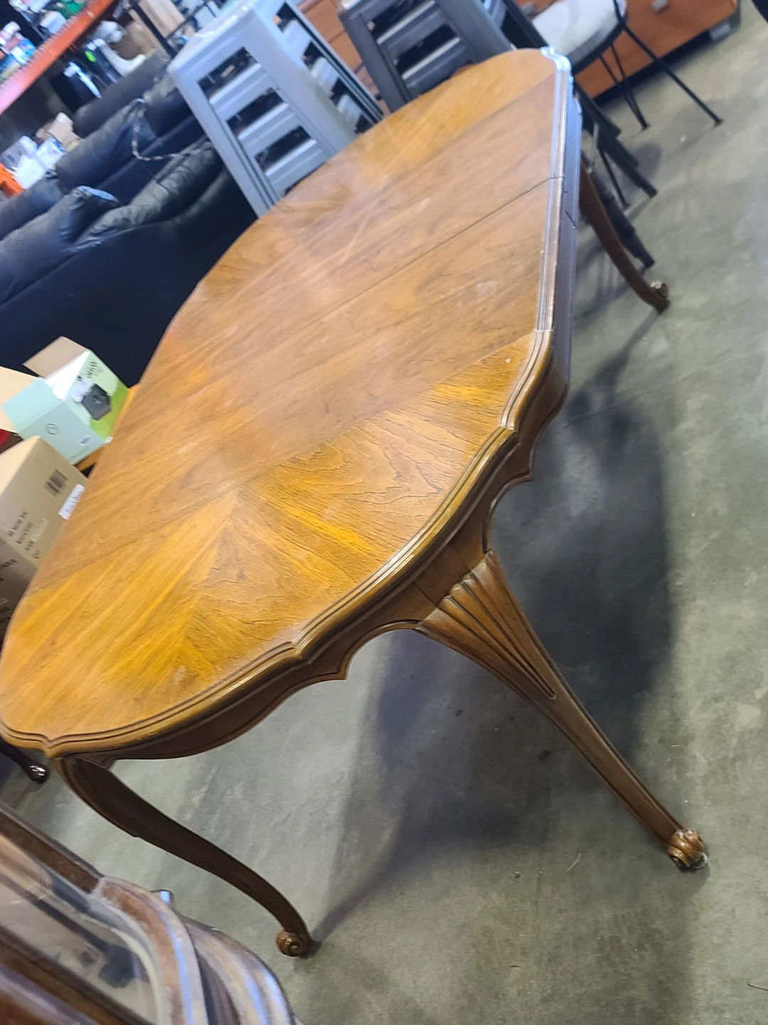 Vintage Oval Wood Dining Table - photo 4