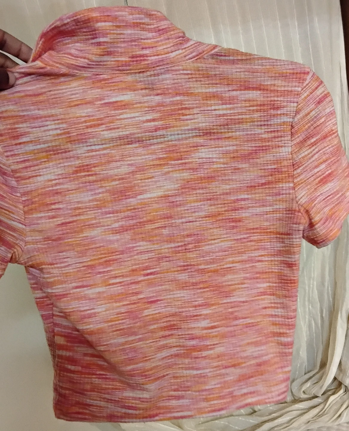 Ribbed V-Neck Top - Small - photo 3
