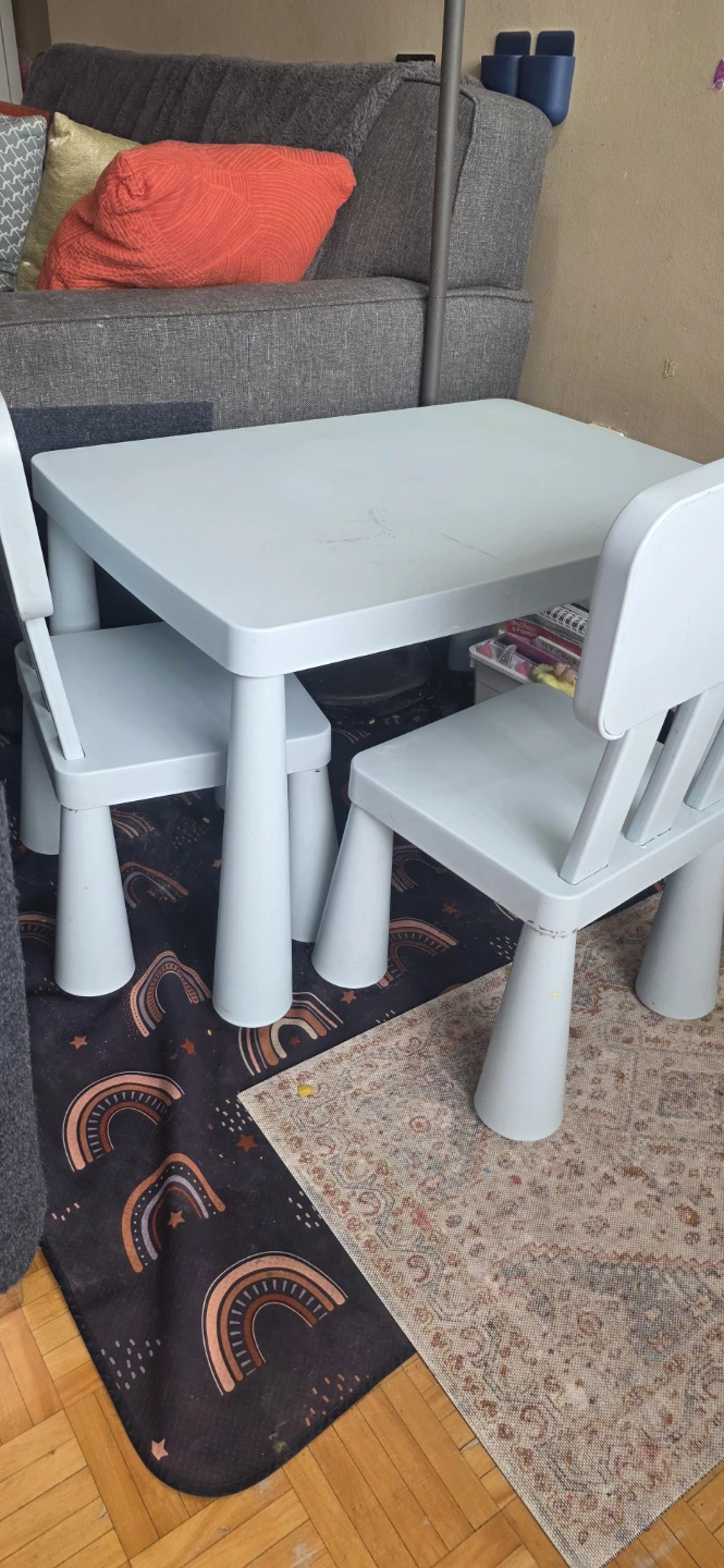 IKEA Mammut Children's Table and 2 Chairs Set