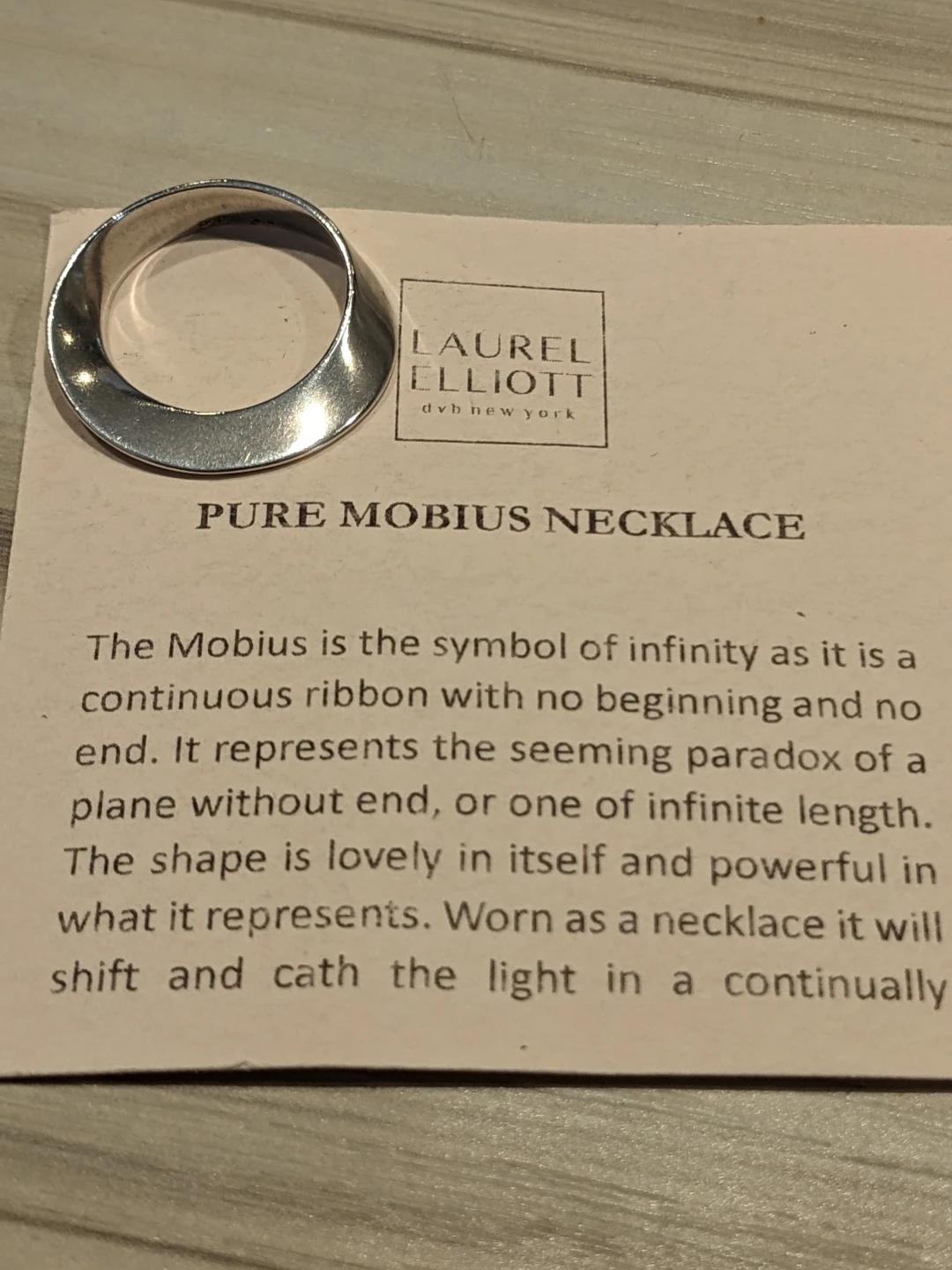 Sterling Silver Mobius Pendant