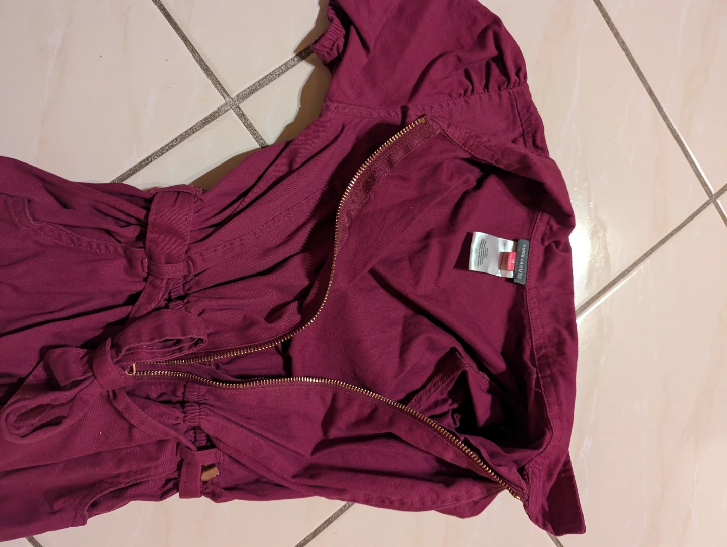 Vince Camuto Women's Burgundy Jumpsuit Size 12 - photo 2