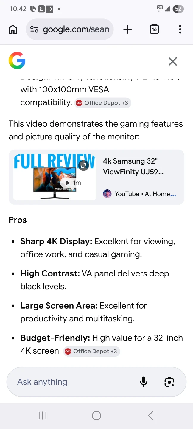 Samsung 32" UJ59 Series 4K UHD Computer Monitor - photo 4