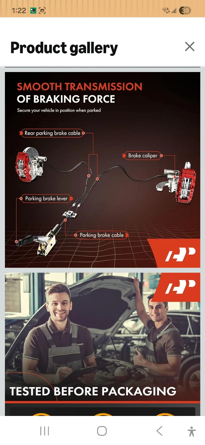 A-Premium Rear Driver Side Parking Brake Cable Assembly - photo 3
