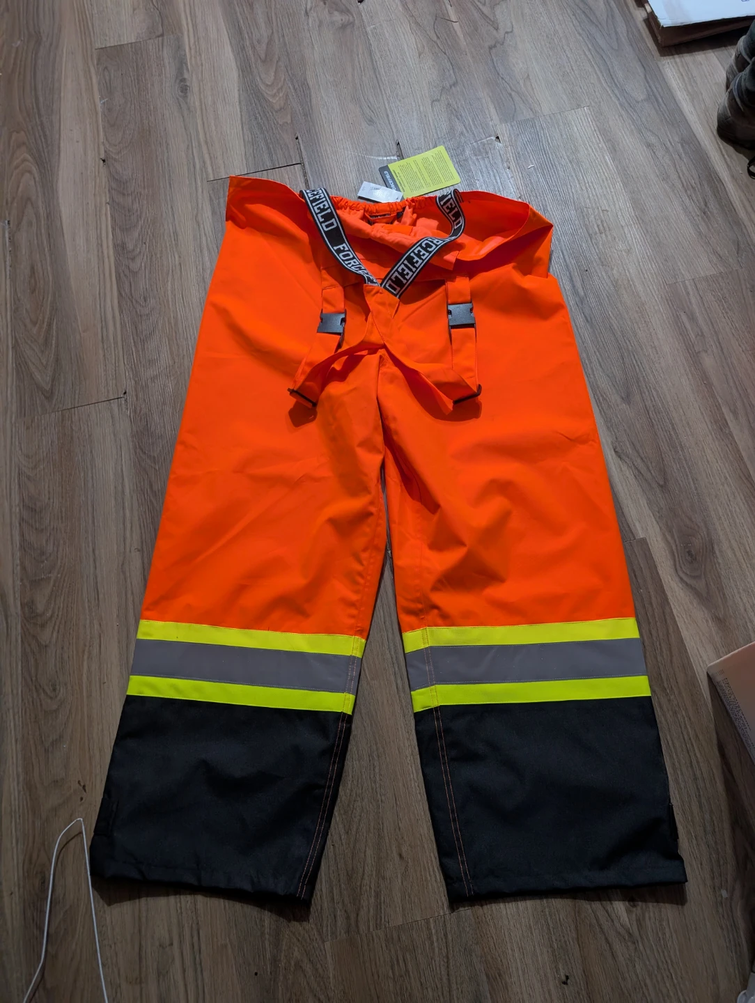 Forcefield High-Visibility Bib Overalls - Orange, Size L - photo 3