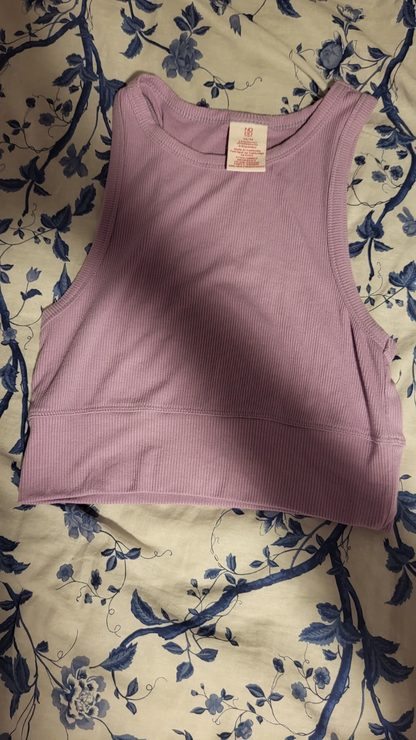 Purple cropped tank top