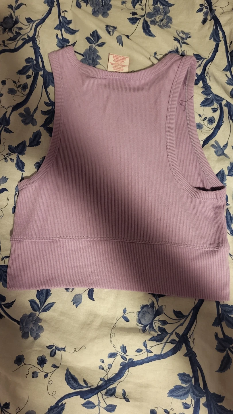 Purple cropped tank top - photo 2