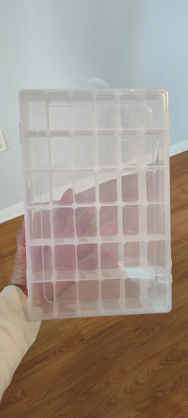 Clear Plastic Compartment Organizer Box