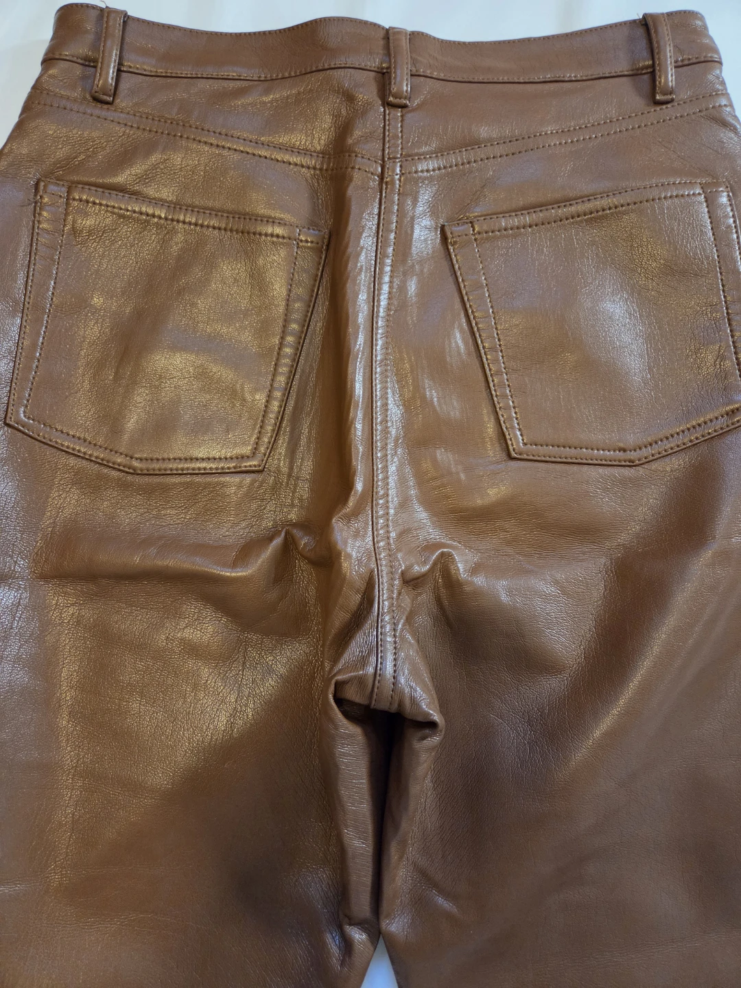 Wilfred Brown Faux Leather Pants Size S - photo 3