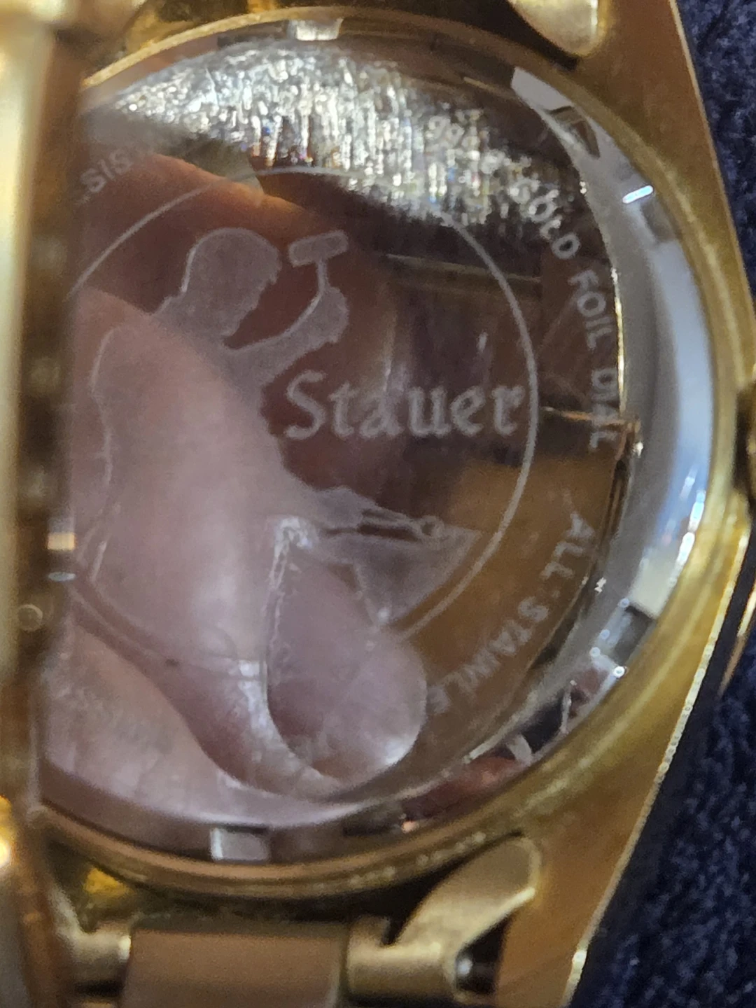 Stauer Gold-Tone 35mm Quartz Watch with 24K Gold Leaf Face Bezel - photo 3