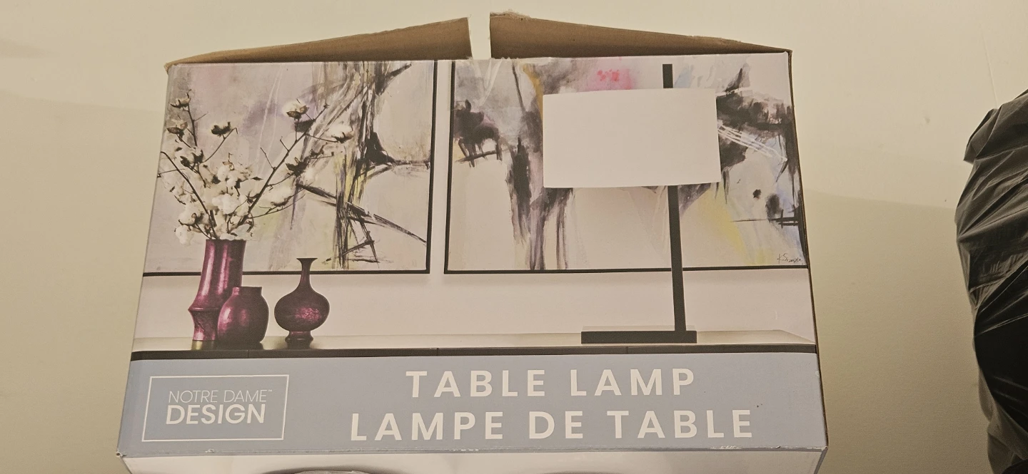 Notre Dame Design Metal Table Lamp with Black Finish