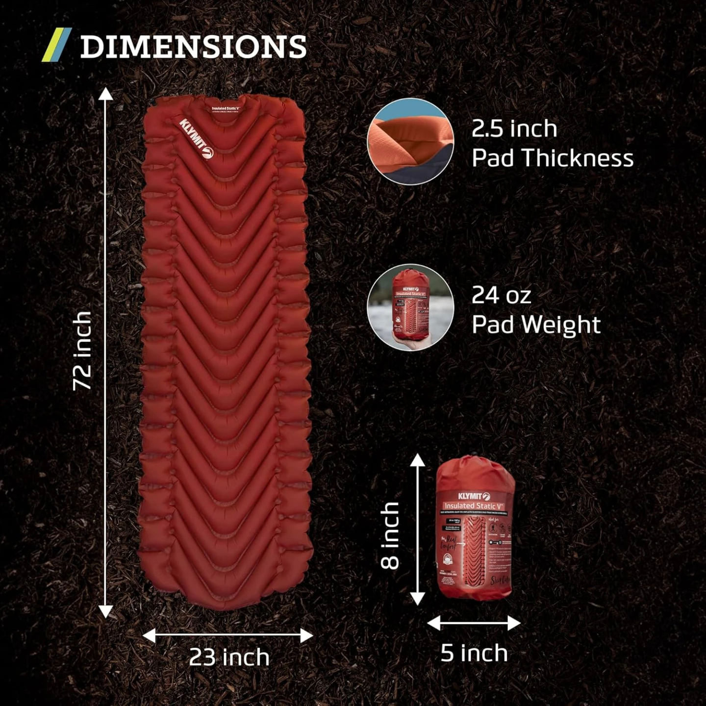Klymit Insulated Static V Sleeping Pad  New - photo 4
