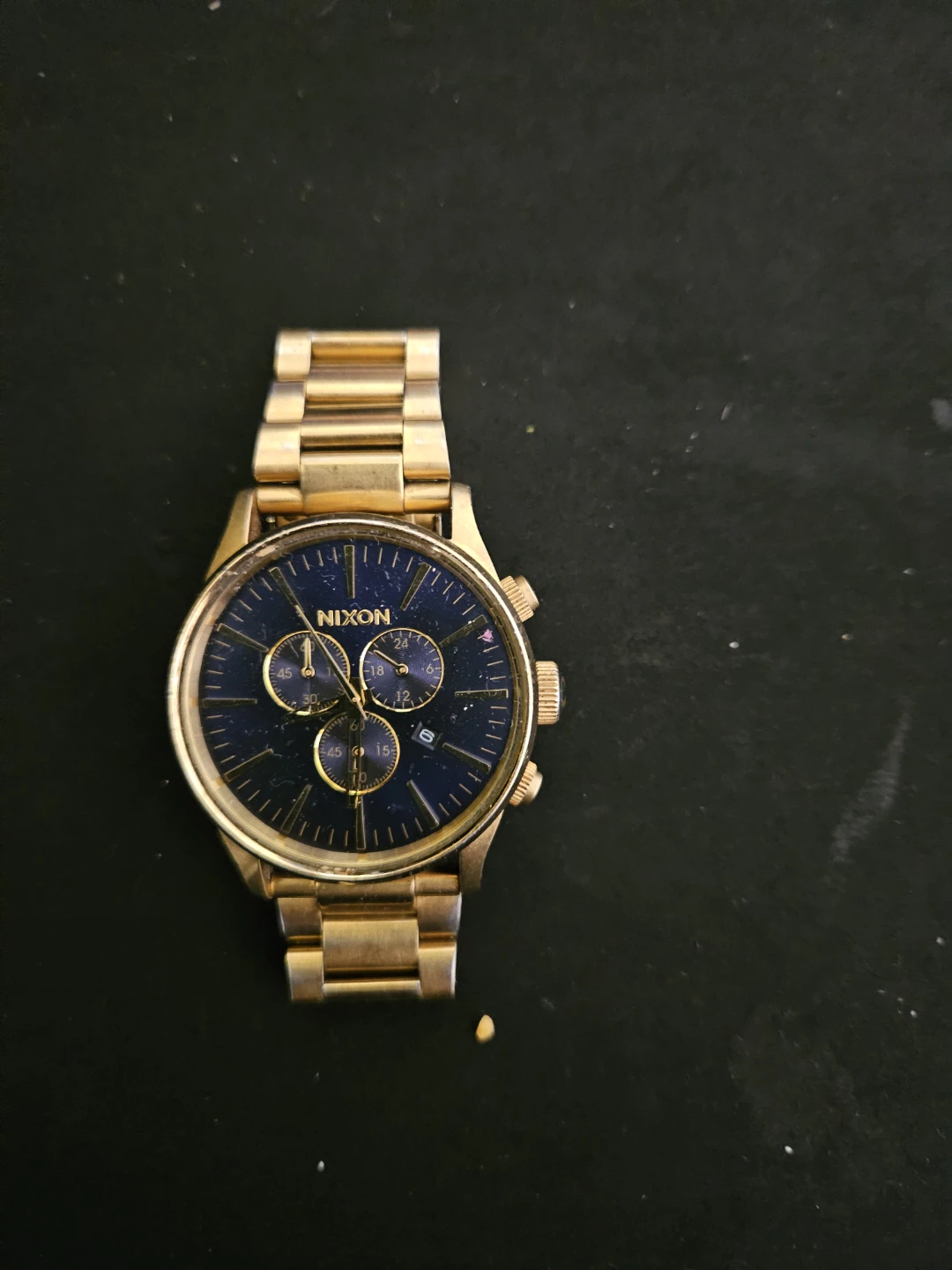 Nixon The Sentry Chrono Gold Stainless Steel Watch
