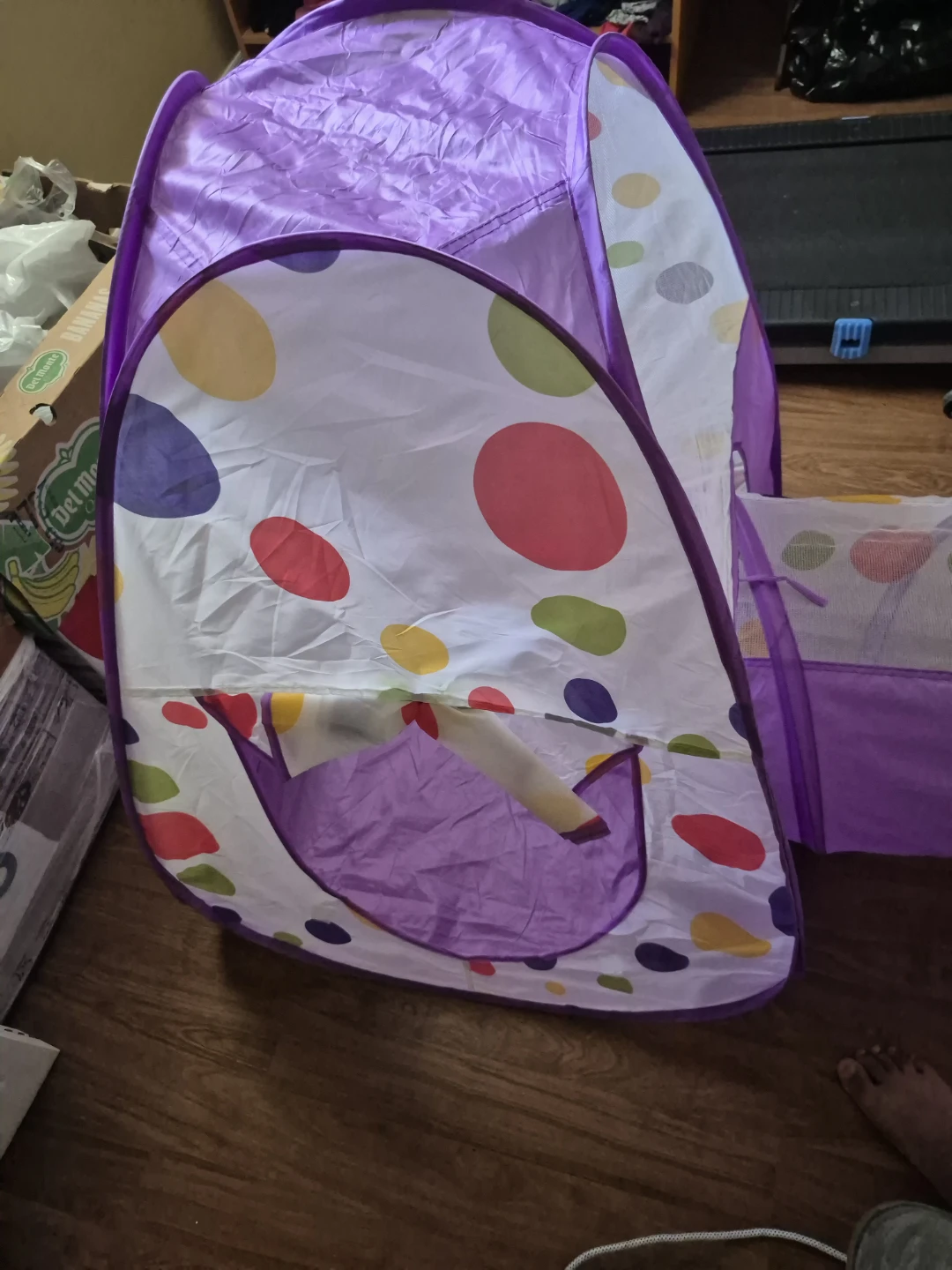 Purple Pop-Up Play Tent with Tunnel and Ball Pit - photo 2