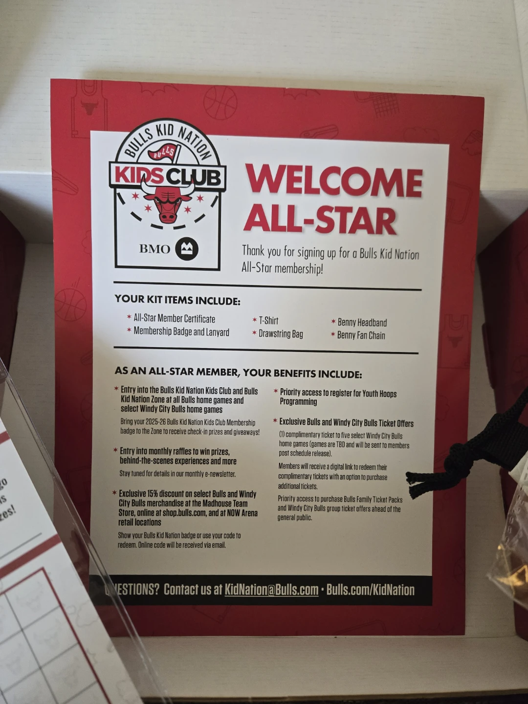 Chicago Bulls Kids Club All-Star Membership Kit - photo 3