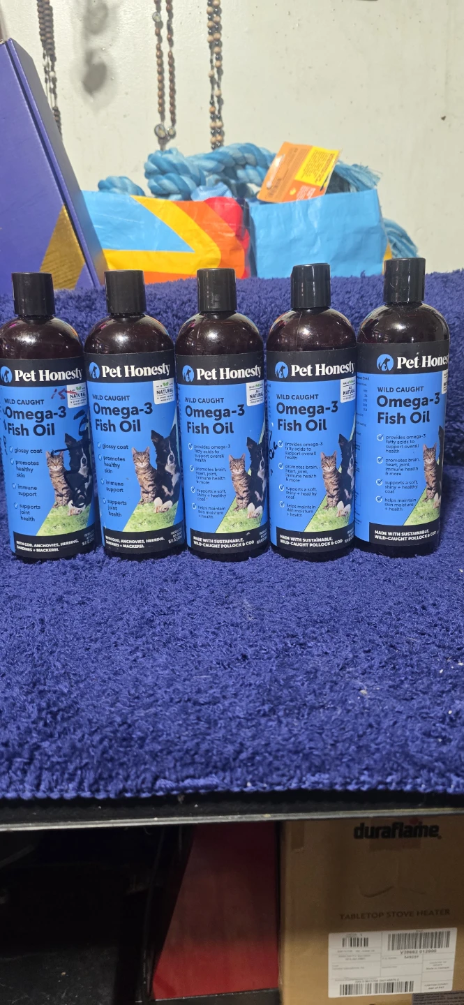 Pet Honesty Omega-3 Fish Oil for Dogs & Cats - 5 Bottles