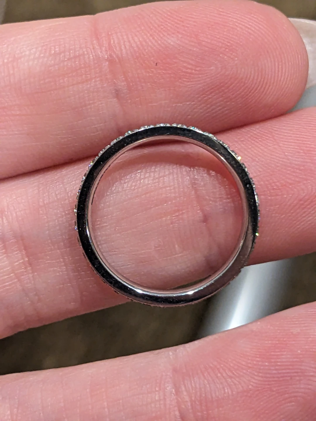 Size 5.5 Titanium Eternity Ring - photo 2