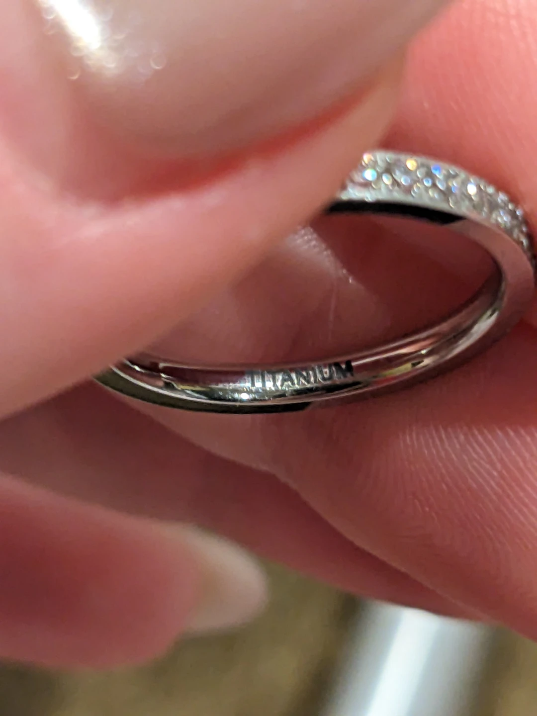 Size 5.5 Titanium Eternity Ring - photo 3