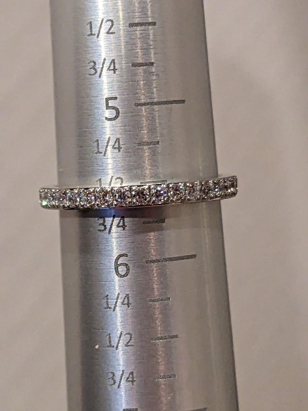 Size 5.5 Titanium Eternity Ring - photo 4