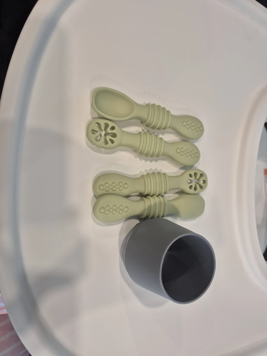 Silicone Baby Spoons and Cup Set - photo 2