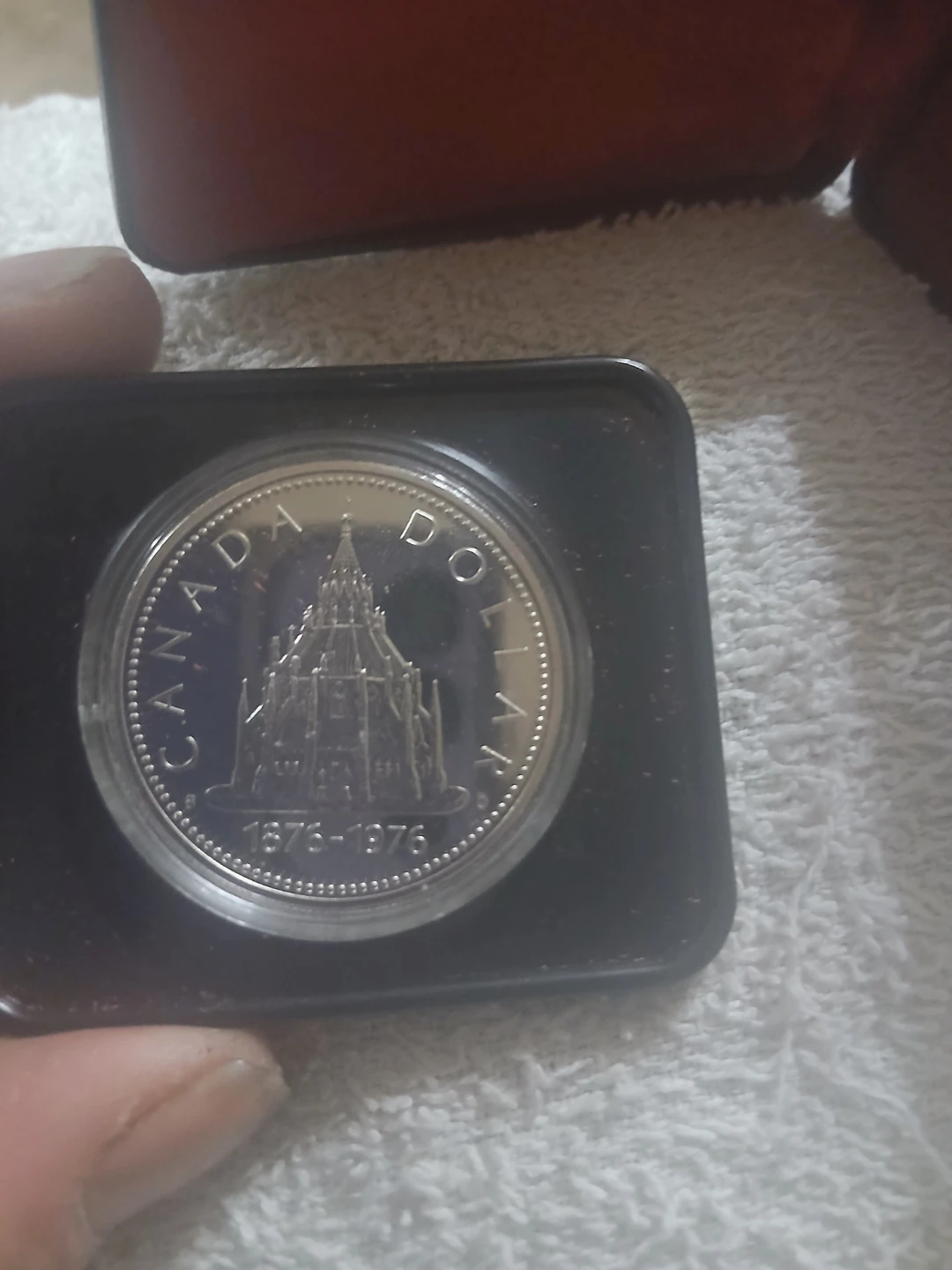 Canada silver Dollar Coin 1876-1976 Library of Parliament