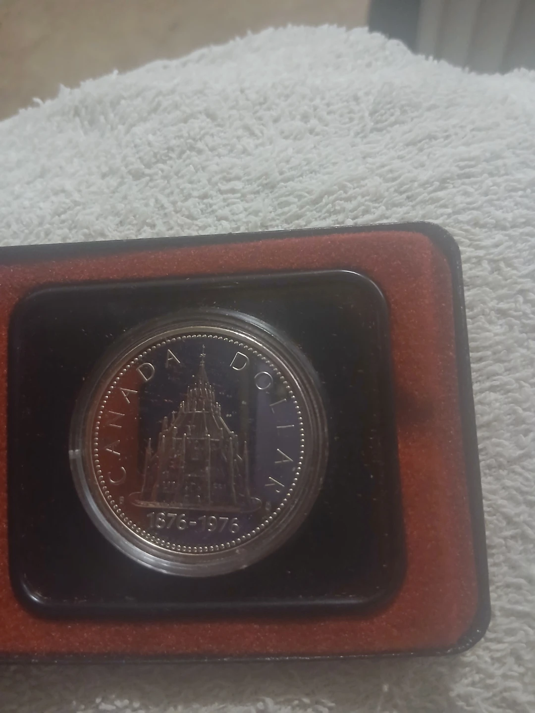 Canada silver Dollar Coin 1876-1976 Library of Parliament - photo 4
