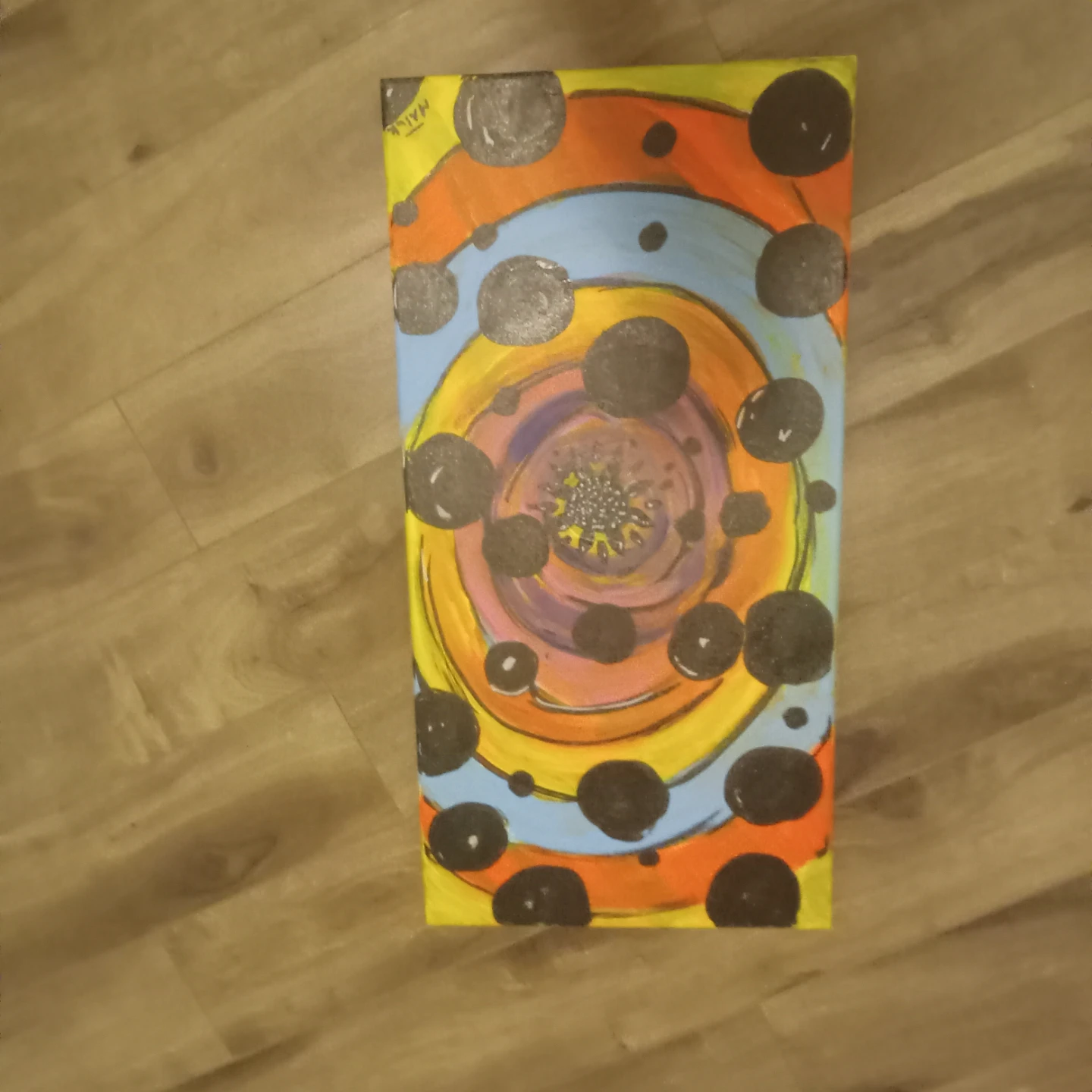 Handmade Abstract Swirl Painting - photo 2