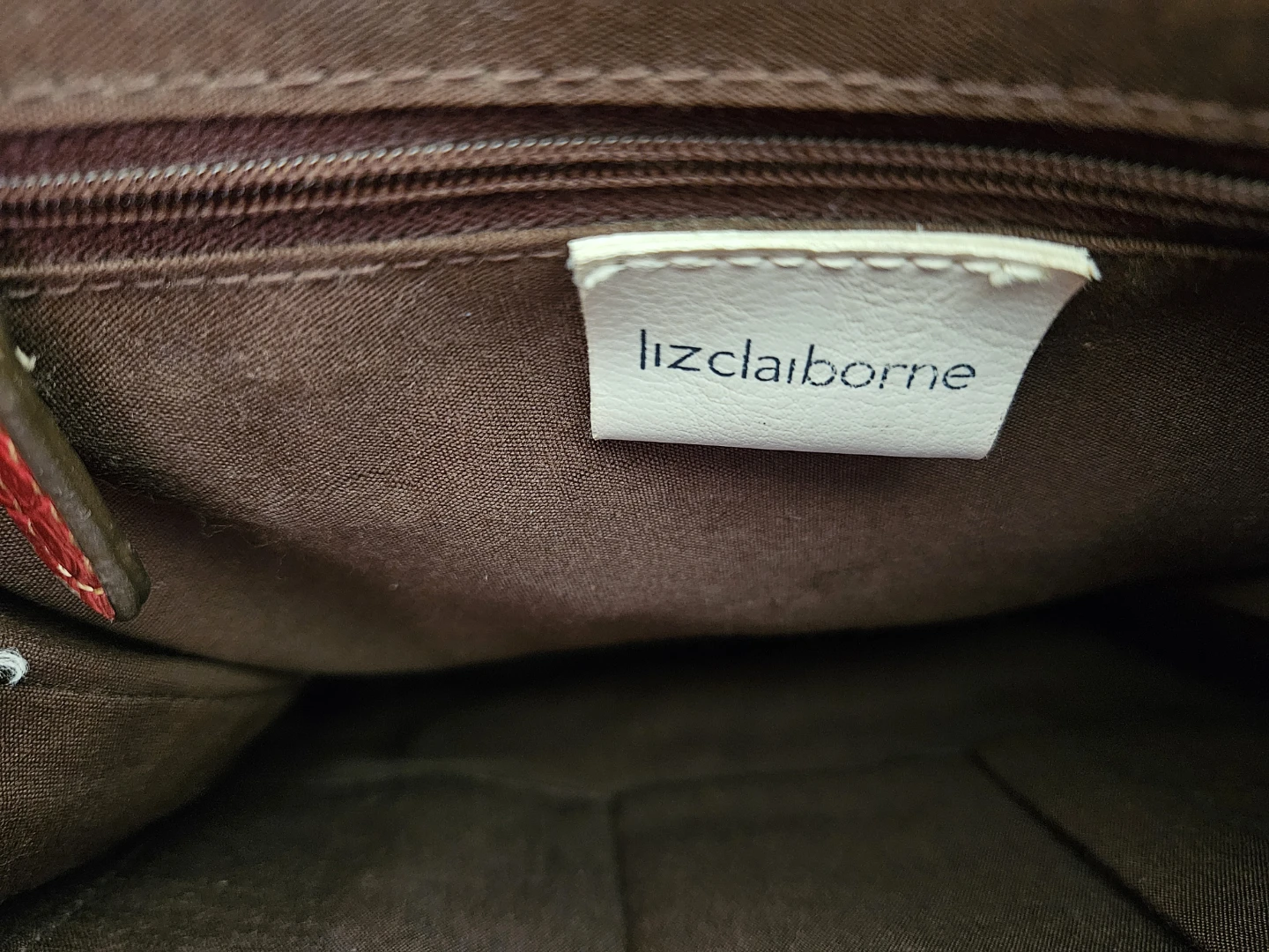 Liz Claiborne Red Snakeskin Handbag - photo 3