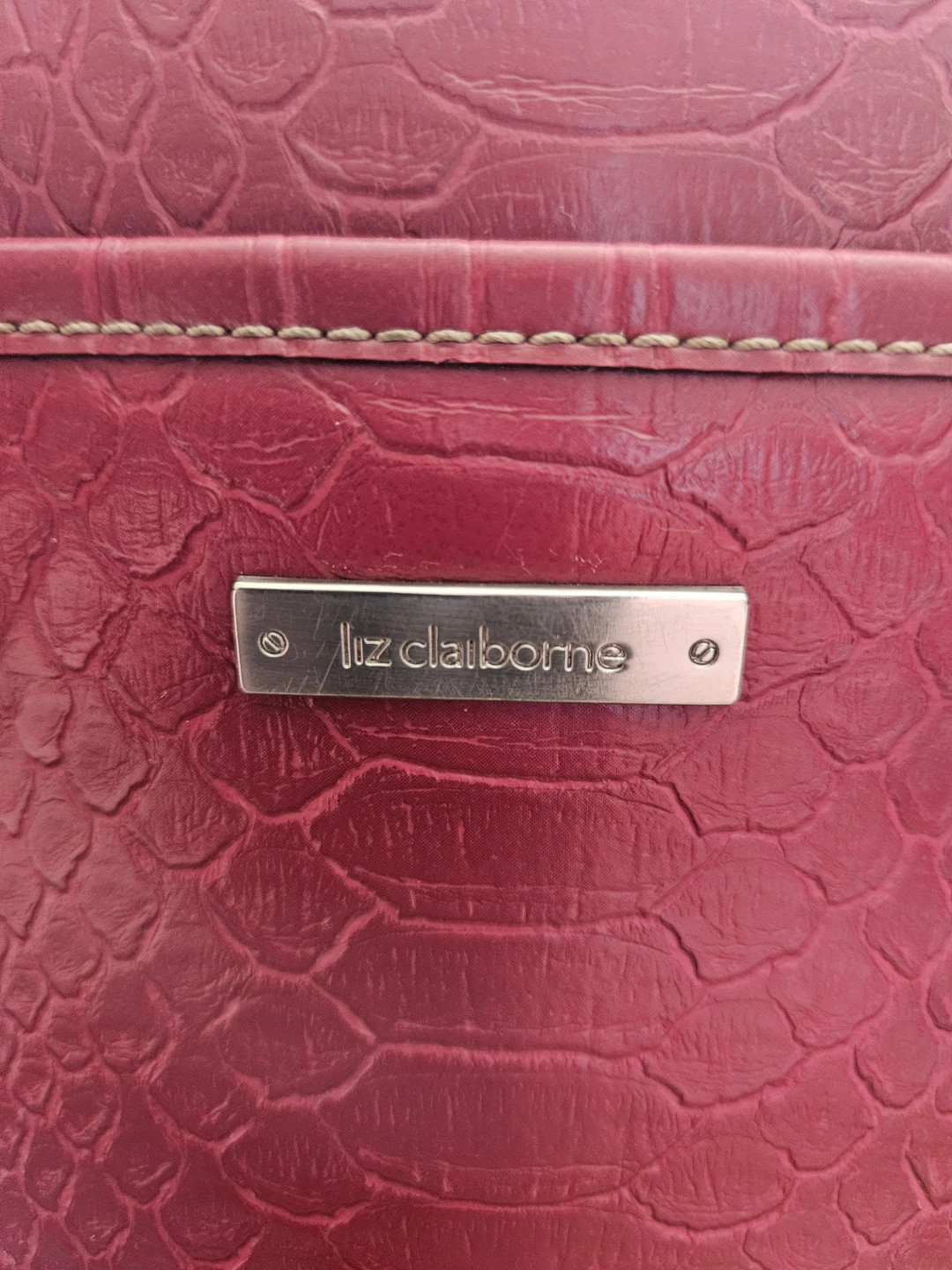 Liz Claiborne Red Snakeskin Handbag - photo 5