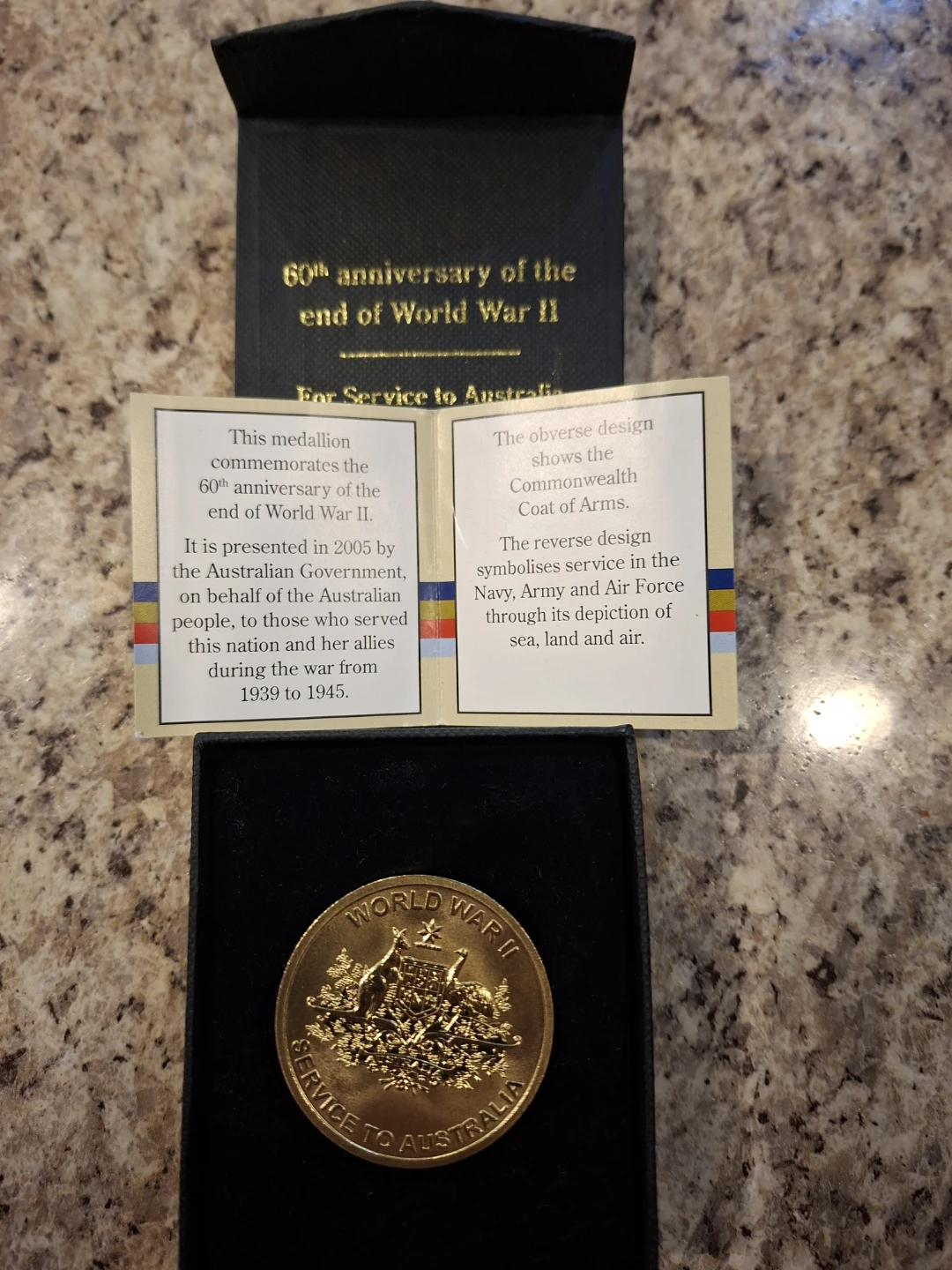 World War II Medallion for Service to Australia - photo 2