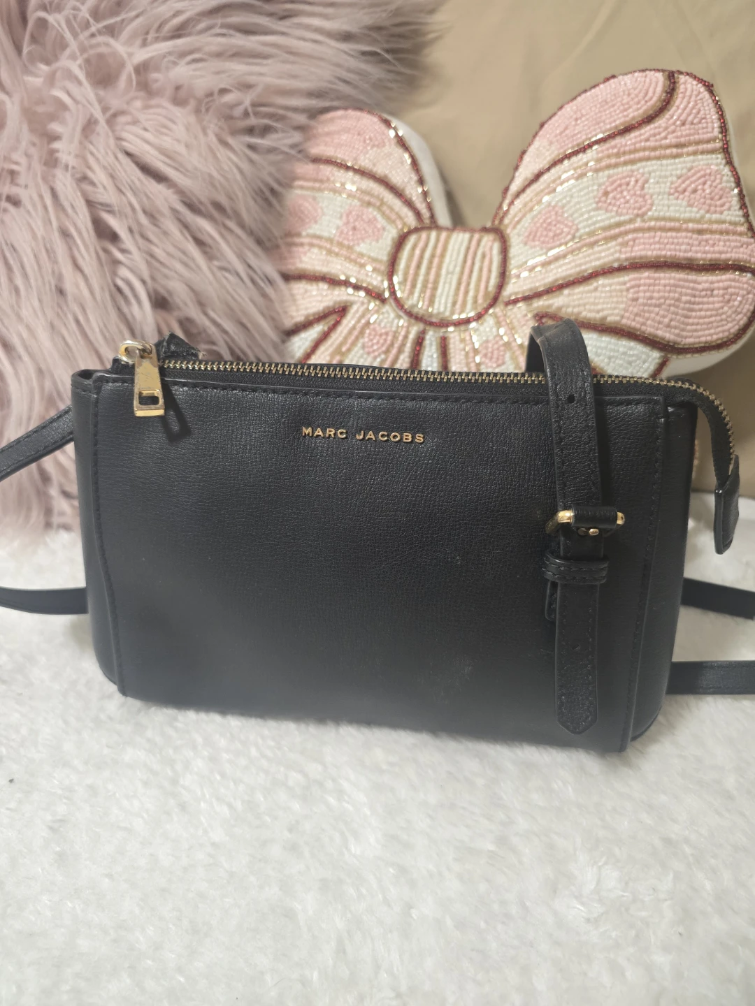 Marc Jacobs Black Leather Crossbody Bag